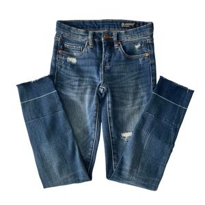 Blank NYC Women's Blue Distressed Mid-Rise Skinny Jeans